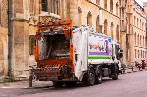Recycling truck in Cambridge UK