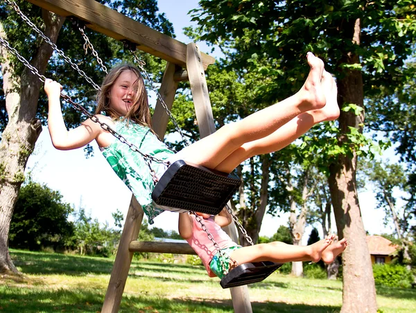 Girl on swing
