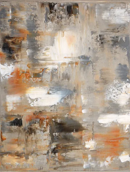 Brown and Grey Abstract Art Painting