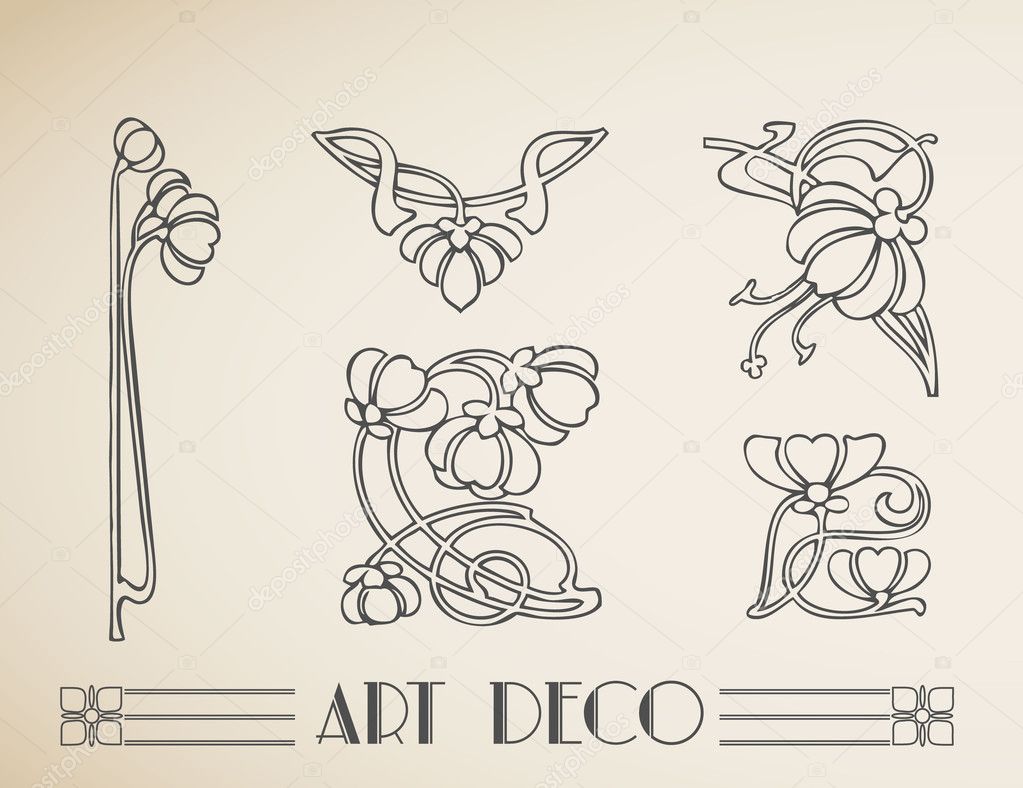 Art Nouveau Deco Four Frames Vector Frame 1000 Images About Art Deco
