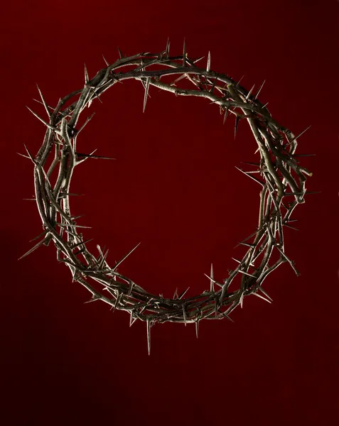 Crown of Thorns Over Red Clothe