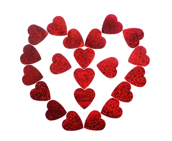 Application from red hearts - 图库照片TAGRAT