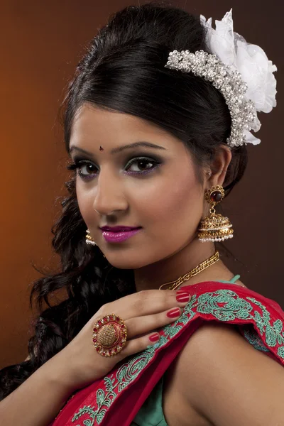 Pretty woman in indian traditional clothing