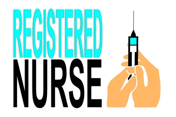 Registered nurse RN - illustration / icon isolated on white background