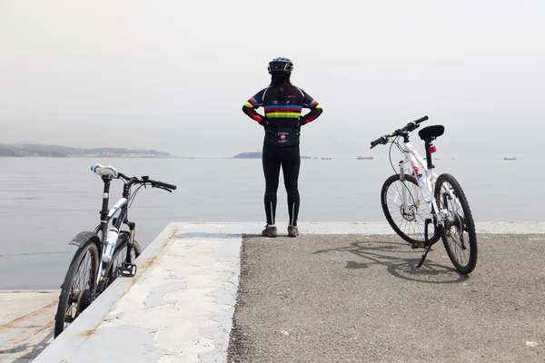 Bicycle and cyclists