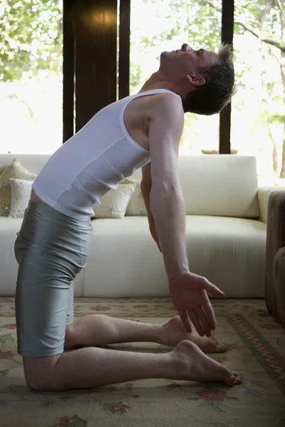 Man in yoga posture