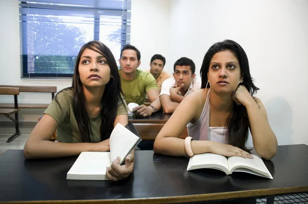 College students attending a class