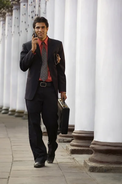 Executive talking on the mobile phone