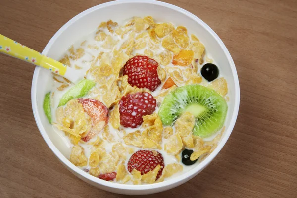 Breakfast cereal in a bowl