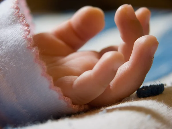 Photo of a babie\'s hand lying relaxed