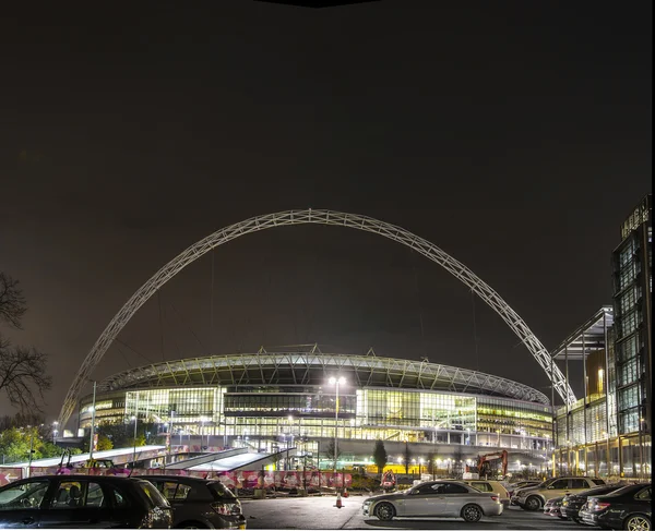 Wembley Stadium at night