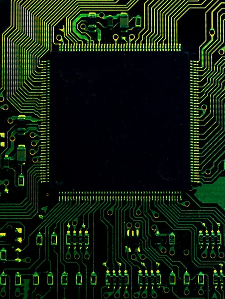 Circuit board background of computer motherboard