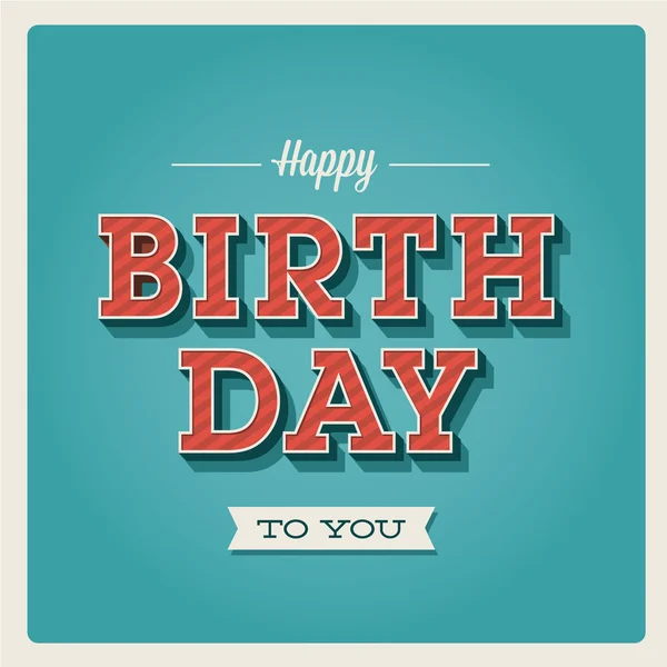 Happy birthday card, font type