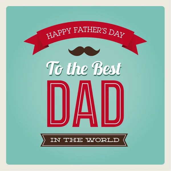 Happy fathers day card vintage retro type font