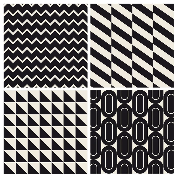 Geometric seamless pattern background set retro vintage design