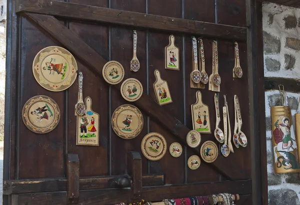 Set of traditional wooden souvenir