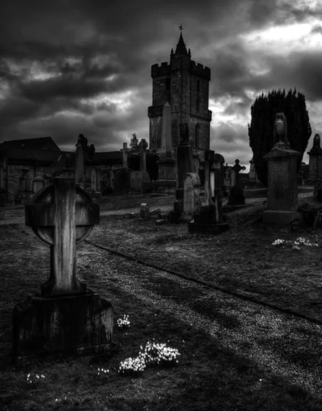 Eerie old Graveyard in Stirling Scotland