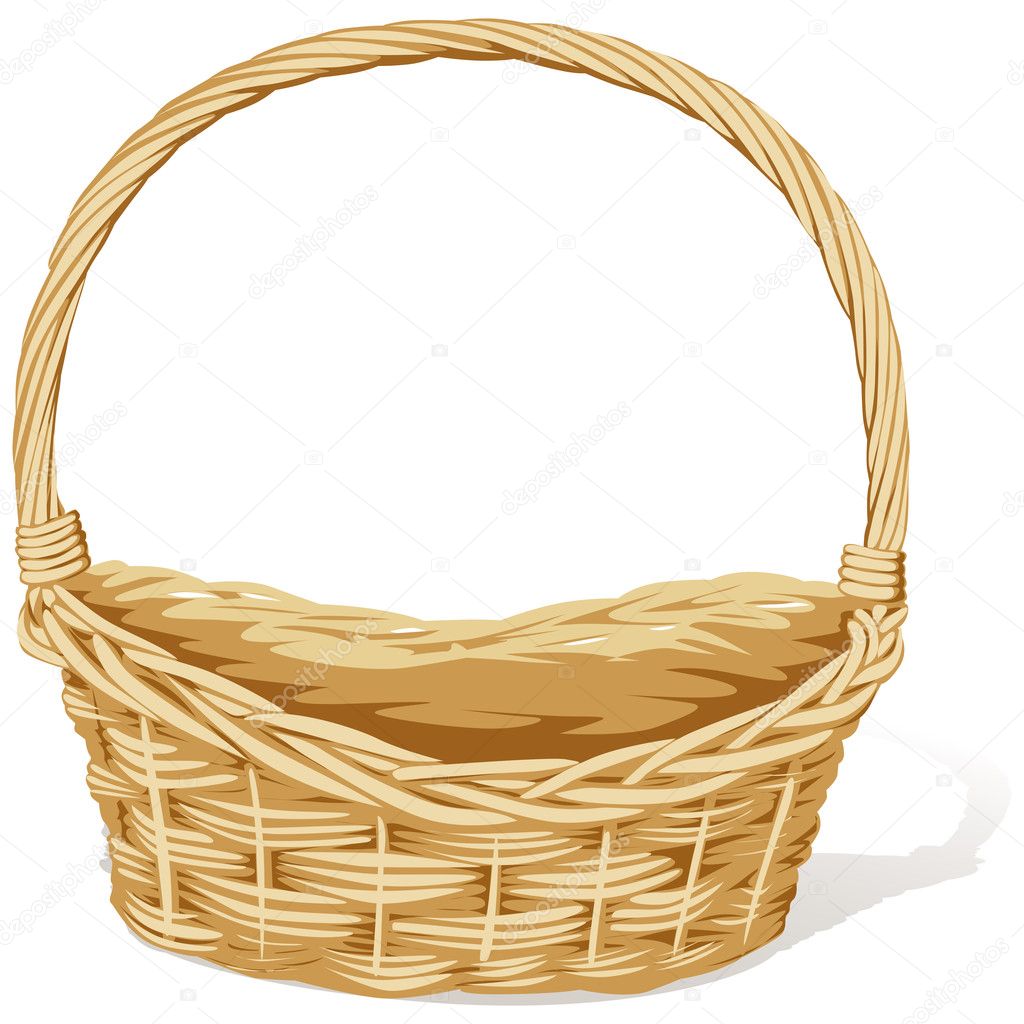 Empty vector basket — Stock Vector © hanaschwarz #17429383
