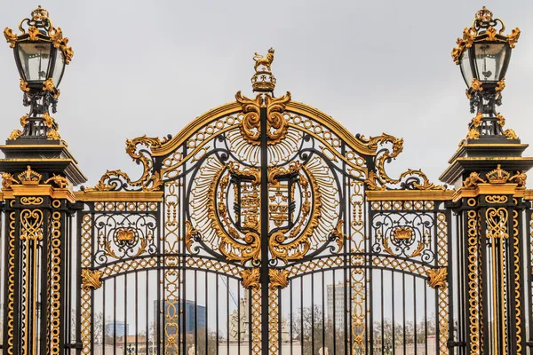 Ornate Gate at Buckingham Palace, London, UK