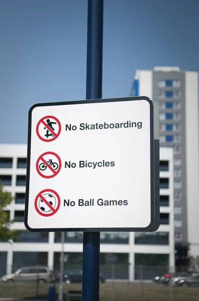 Urban prohibitions sign