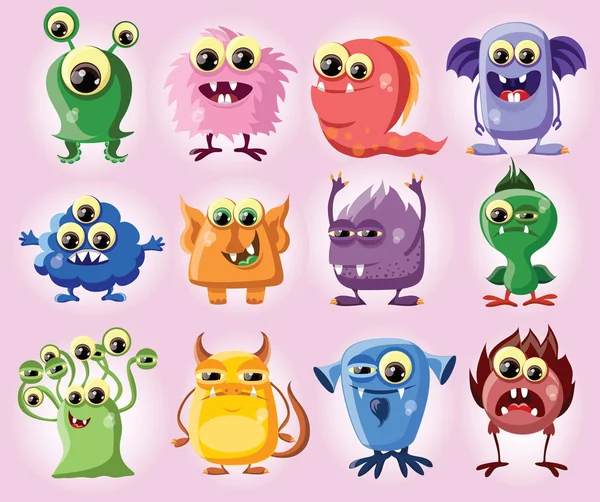 Cartoon cute monsters