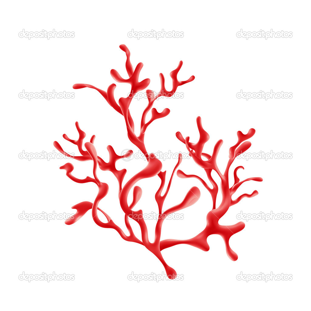 Branche de corail rouge abstrait — Photographie © 41805949