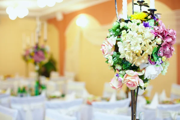 Wedding, event decor of restaurant interior