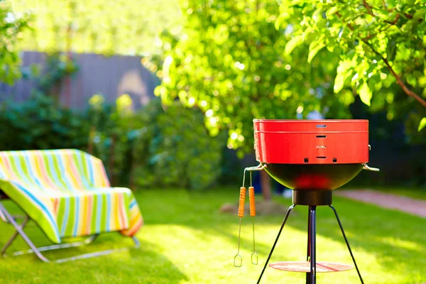 Barbecue grill on backyard party