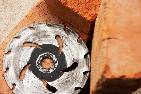 Saw-disk for cutting wall bricks.