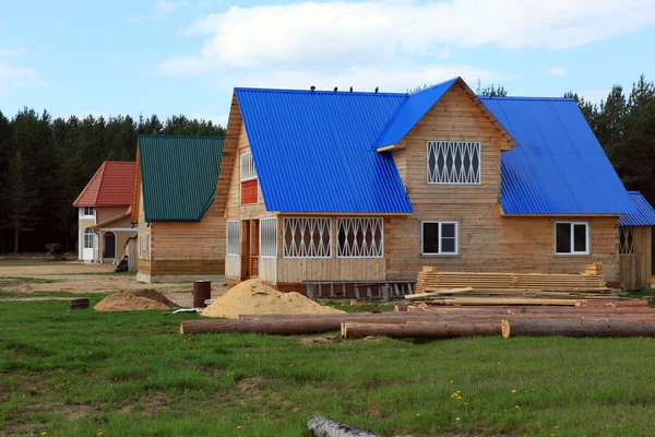 Construction of new homes in the village Ploskovo Verhovazhskogo District, Vologda Region, Russia.