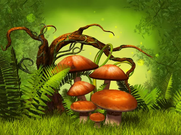 Mushrooms fantasy forest