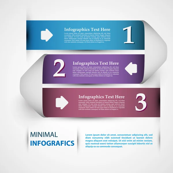 One two three - vector paper progress steps for tutorial