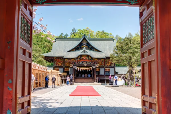 CHICHIBU, JAPAN - APRIL 26 2014: Chichibu Shrine, Chichibu, Saitama, Japan. This is the main shrine of the Chichibu district and has been worshipped at by people from ancient times.