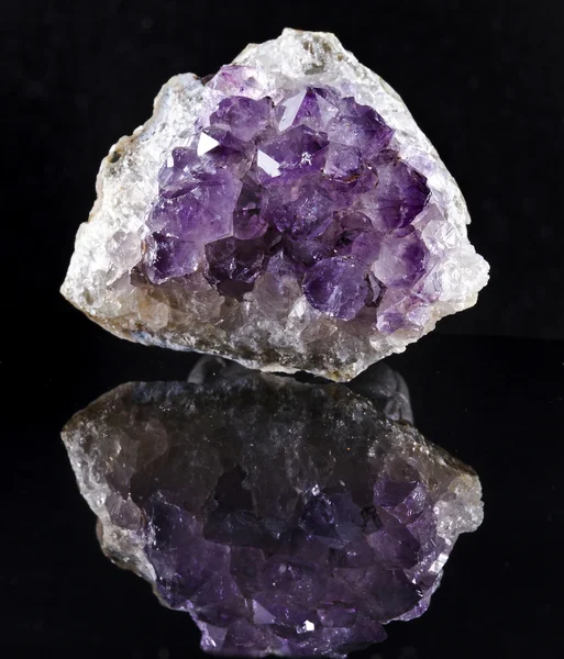 Single Natural cluster of Amethyst, violet variety of quartz