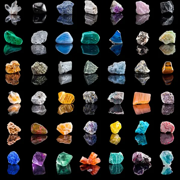 Collection set of semi-precious gemstones