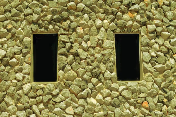 Window Vintage cube walls stone.