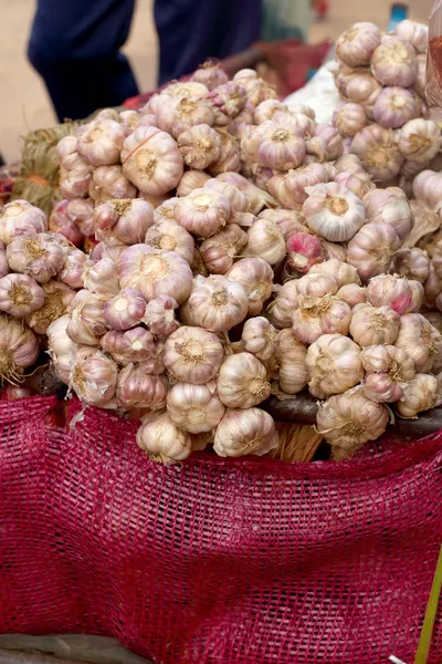 White garlic in the market