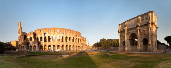 Panorama of the Colosseum and Arch of Constantine