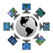 world and computers Note during the computer montage, a child can be seen playing the sesame street cd-rom letters. world and computers Note during the computer montage, a child can be seen playing the sesame street cd-rom letters.