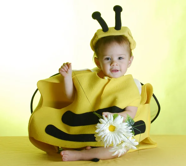Baby dressed up like a bee