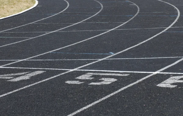City high school running track details showing lanes