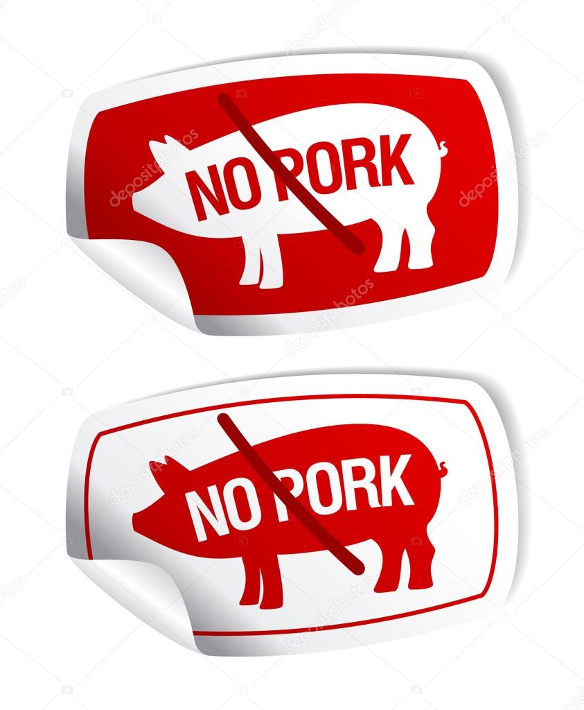 No Pork No Lard No Pork Sign — Stock Vector © vable 130778596 The