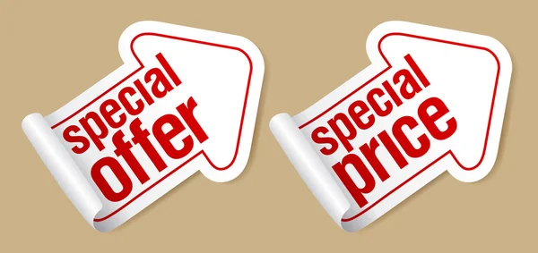 Special price stickers.