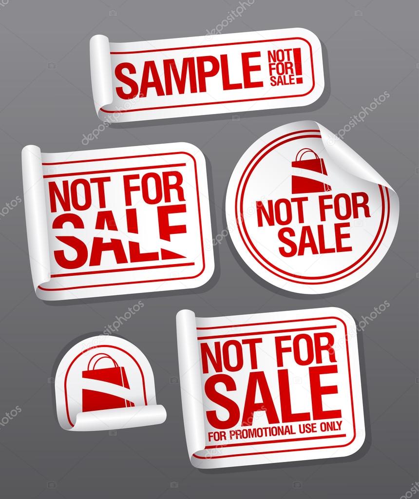 Sample not for sale stickers. — Stock Vector © slena 27591503