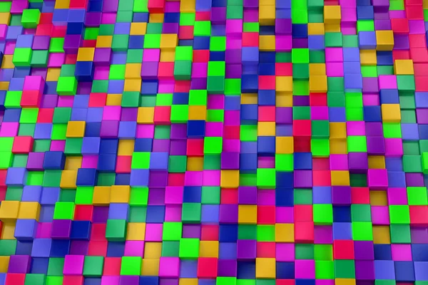 3d colored cubes background, colorful mosaic