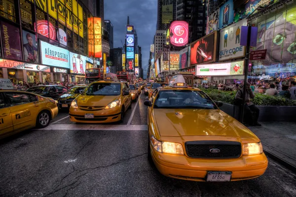 Taxi line on Times Square