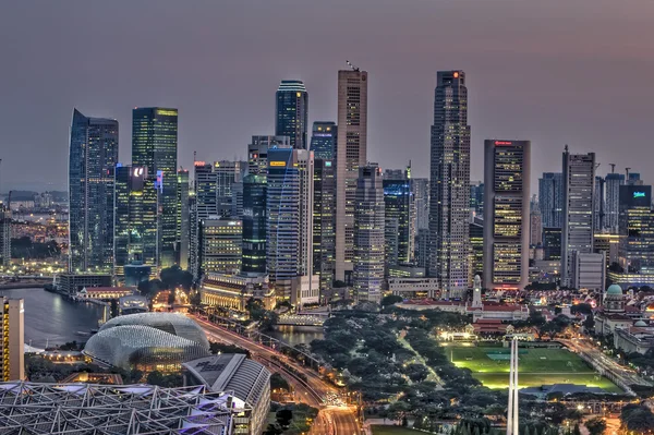 Singapore Cityscape with Central Business District Panorama