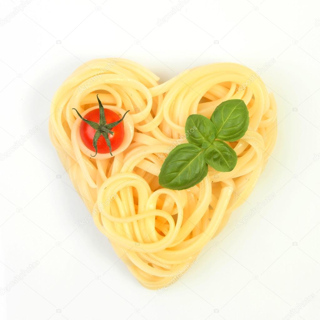 Heart shaped spaghetti — Stock Photo © griffin024 15625369