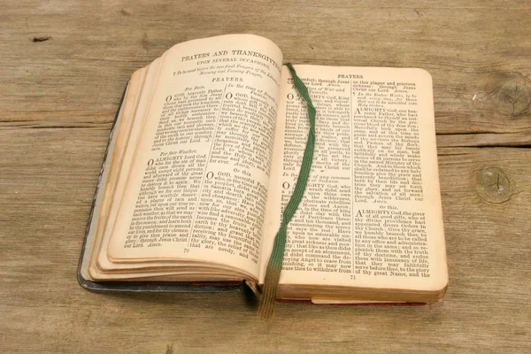 Prayer book on wood