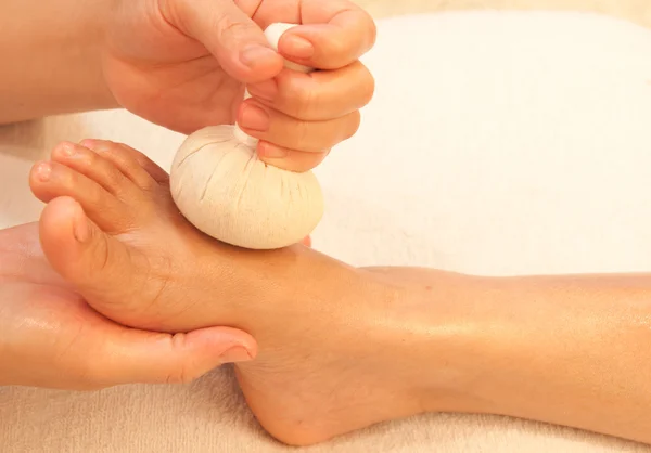 Reflexology foot massage, spa foot treatment by ball herb,Thaila